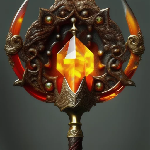 998151936-Hammer digital painting, fantasy epic weapon amber, in the style of Game of thrones Lord of the rings, hammer, iron mace, hammer.webp